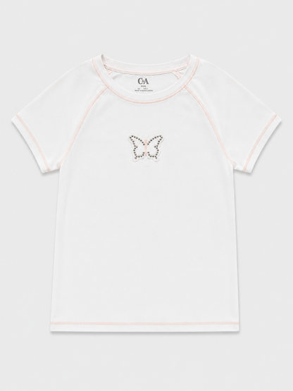 Lot de 2 t-shirts papillon