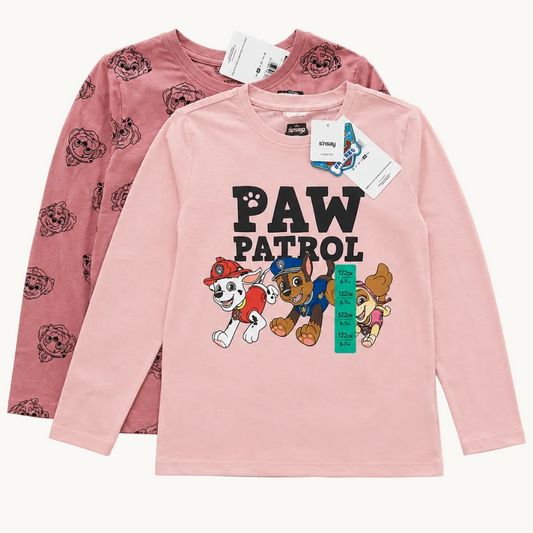 Lot de 2 T-shirt manches longues pat patrouille