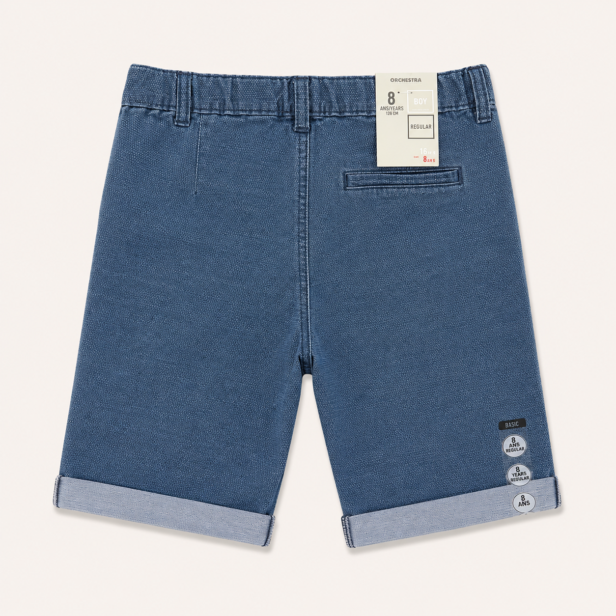 Bermuda en maille fantaisie à poches