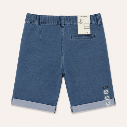 Bermuda en maille fantaisie à poches