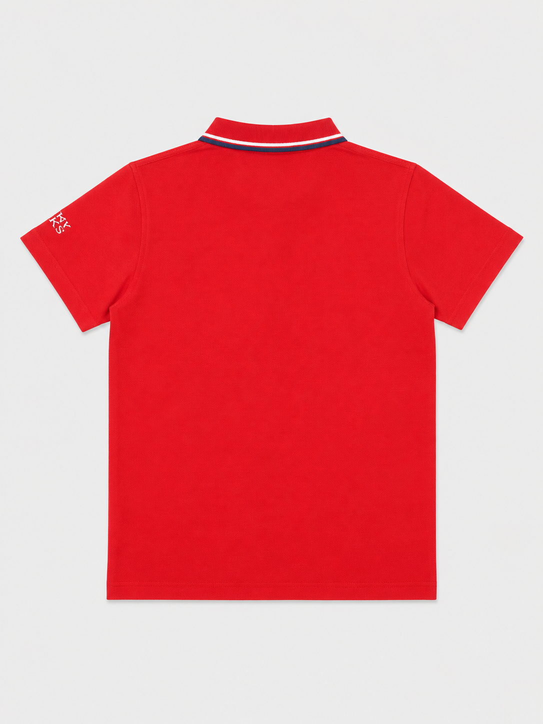 Polo en Maille Piquée Enfant – Rouge Éclatant