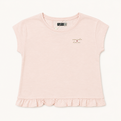 T-shirt Fille Rose Pâle à Volants – Canada House