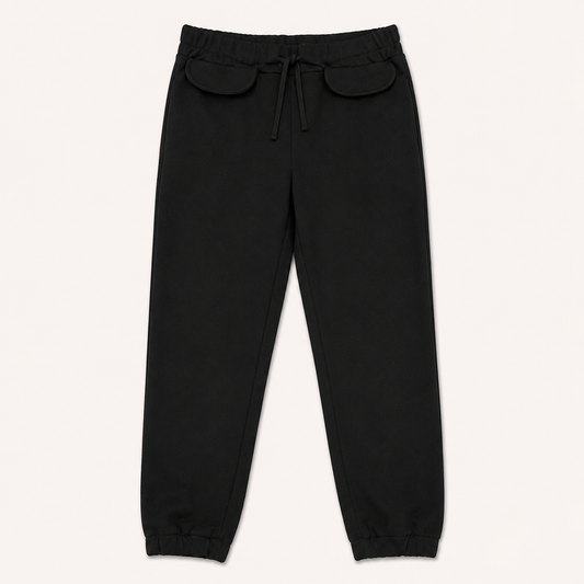 Pantalon de Jogging Noir en Molleton - Enfant