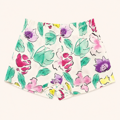 Ensemble t-shirt fuchsia à volants et short fleuri - Fille - Canada House