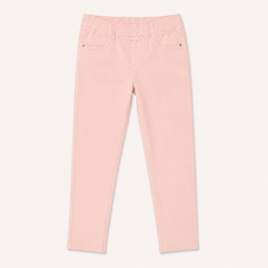 Jegging Rose Pâle en Coton Stretch - Fille