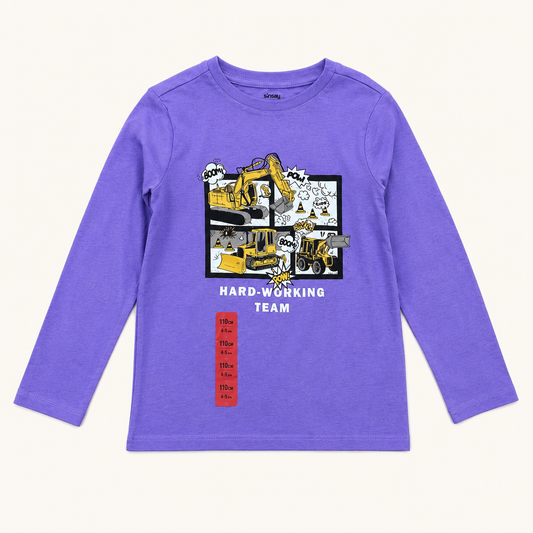 T-shirt Manches Longues Sinsay « Hard-Working Team » Enfant