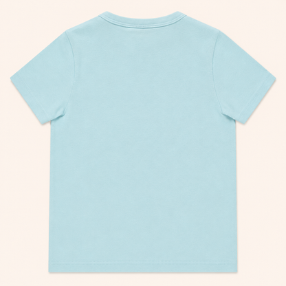 T-shirt Bébé Bleu Azur Motif Afrique - "Eco Adventure"