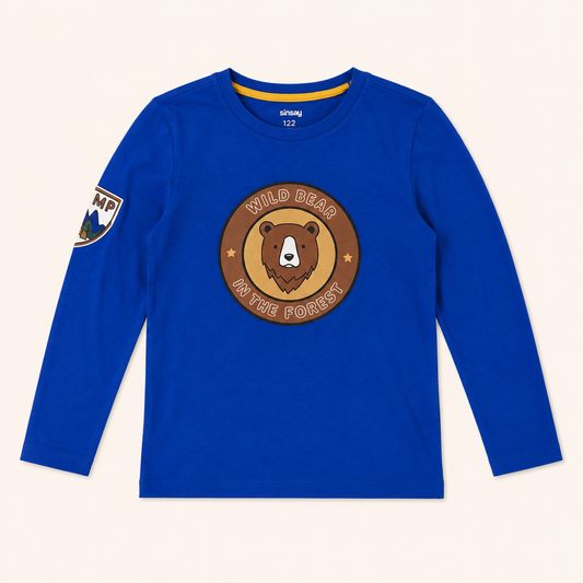 T-shirt Manches Longues Sinsay « Wild Bear »