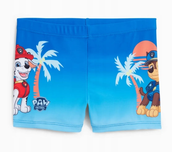 Boxer de bain enfant Pat' Patrouille – Dégradé Bleu et Palmiers