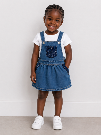 Robe salopette denim