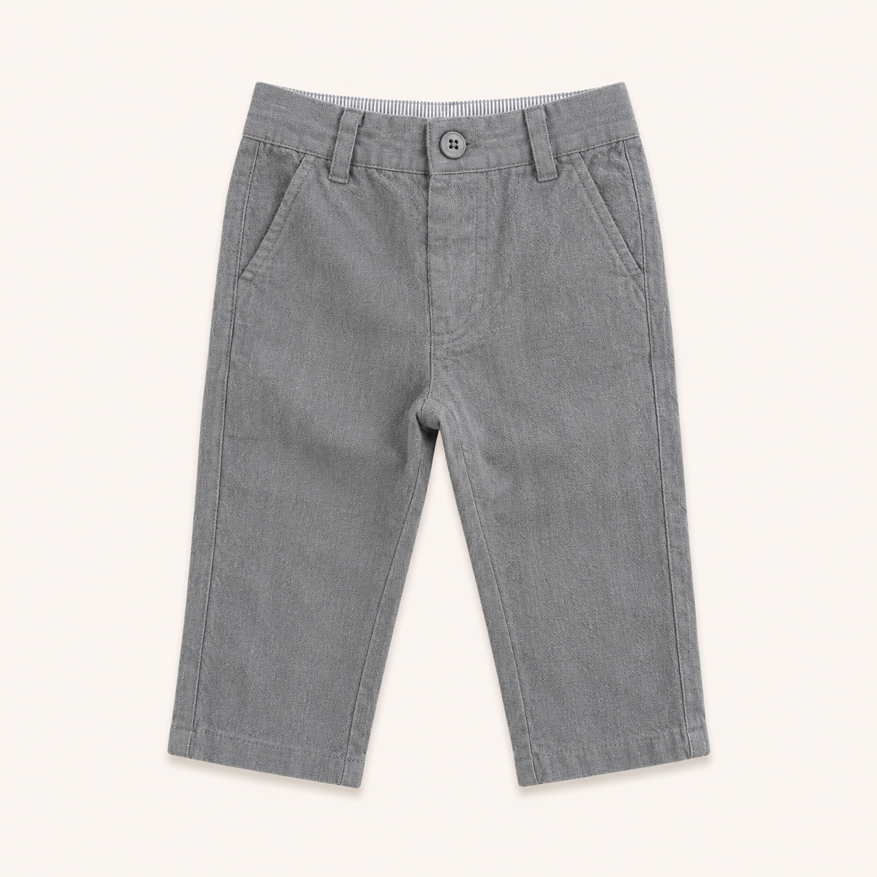Pantalon chino gris en toile de coton - Bébé garçon - Canada House
