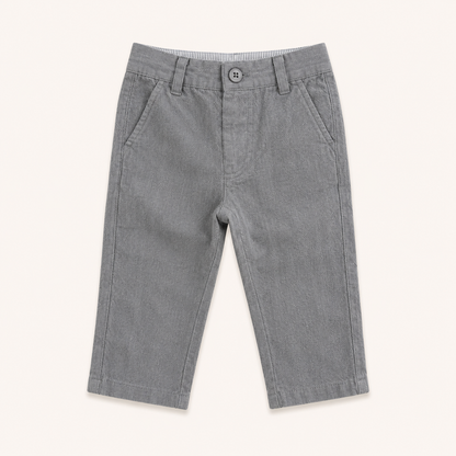 Pantalon chino gris en toile de coton - Bébé garçon - Canada House
