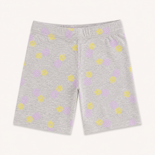 Short cycliste gris chiné imprimé ananas - Fille - Canada House