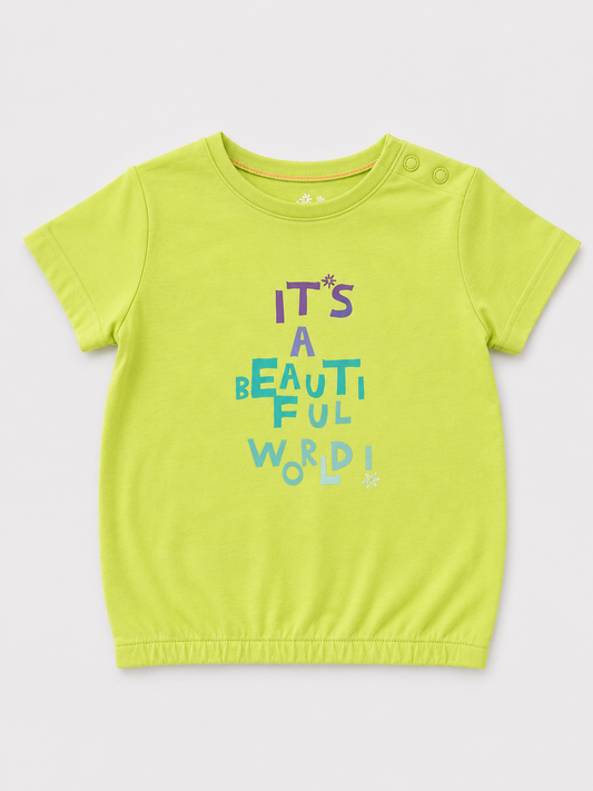 T-shirt imprimé it's a beautiful world