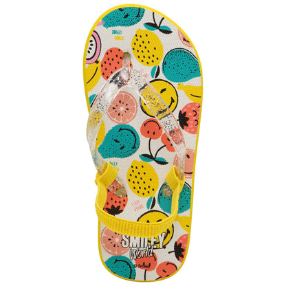 Tongs à bride pailletée print SmileyWorld