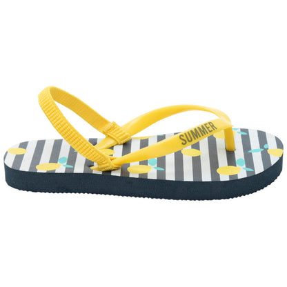Tongs à rayures imprimé citrons pour fille