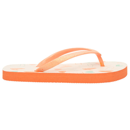 Tongs à bride pailletée imprimé cœurs pour fille avec lanière selon l'âge
