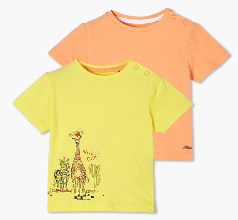 Lot de 2 T-shirts en coton imprimés