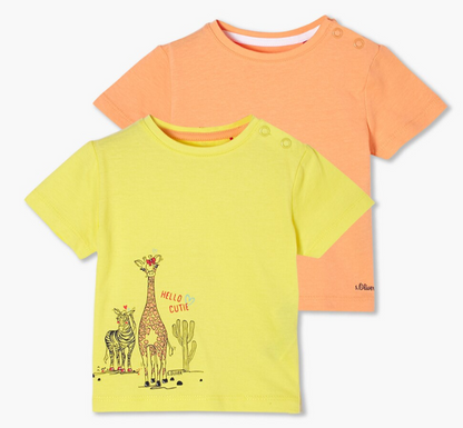 Lot de 2 T-shirts en coton imprimés