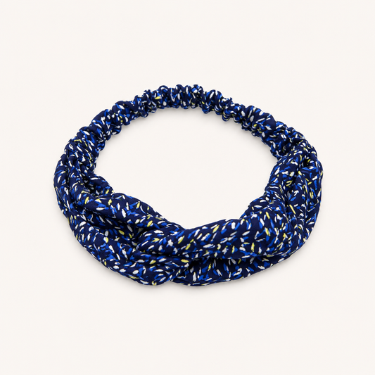 Bandeau cheveux bleu imprimé confettis - 3Pommes