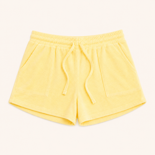 Short en éponge jaune pastel (Taille 36/38) – Esmara