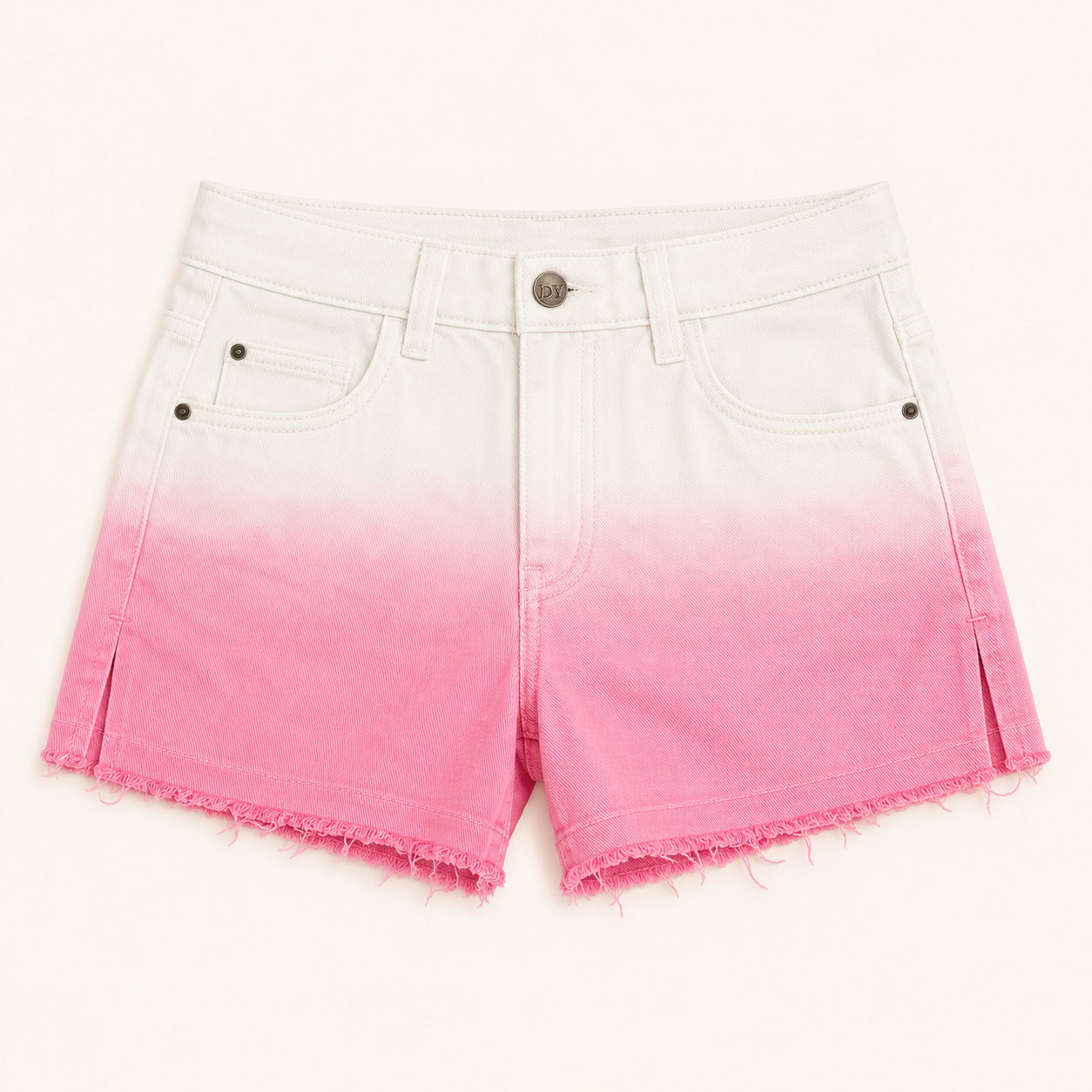 Short en jean dégradé rose et blanc - Losan