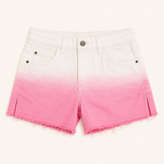 Short en jean dégradé rose et blanc - Losan