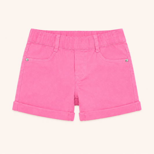 Short en coton stretch rose - Fille 2-3 ans