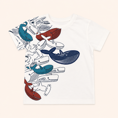 Lot 2 t-shirts imprimés univers marin