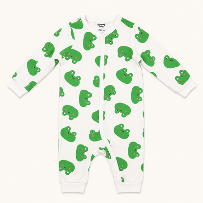 Pyjama bébé bleu motif grenouilles - Sinsay