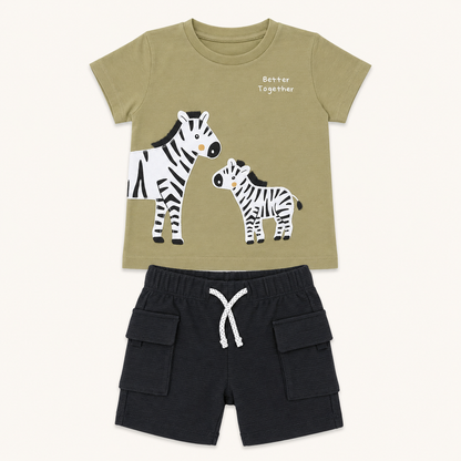 Ensemble bébé garçon - T-shirt et short - 2 pièces