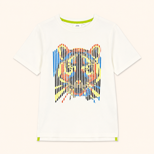 T-shirt Graphique Tigre à Rayures Enfant
