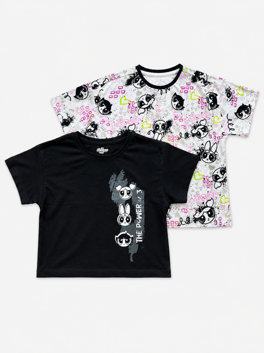 Lot de 2 T-shirts manches courtes Super nanas