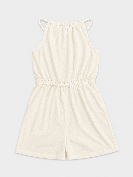 Combinaison beige broderie anglaise