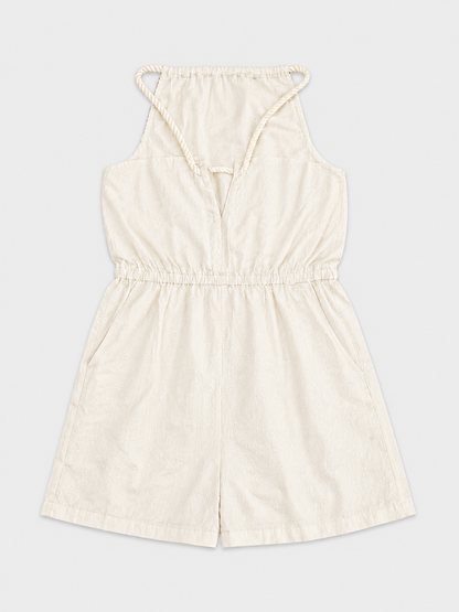Combinaison beige broderie anglaise