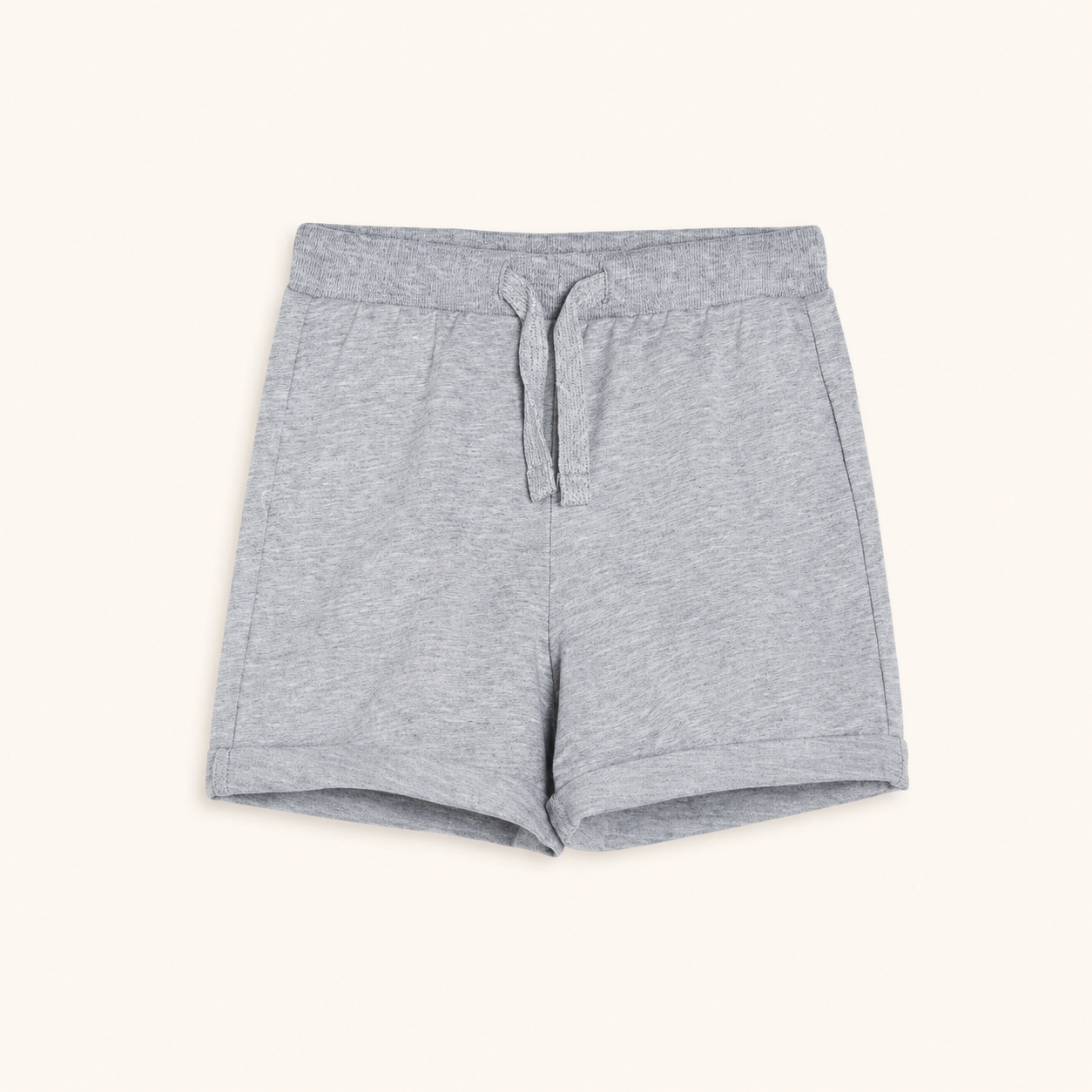 Lot de 2 Shorts en Molleton Enfant – Gris Chiné et Vert Menthe