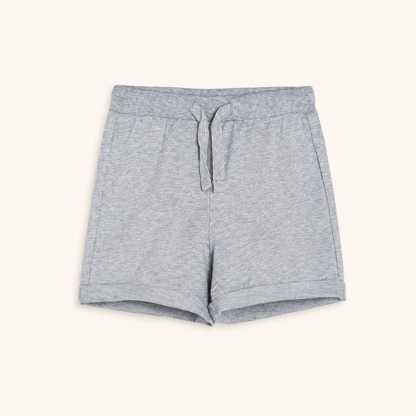Lot de 2 Shorts en Molleton Enfant – Gris Chiné et Vert Menthe