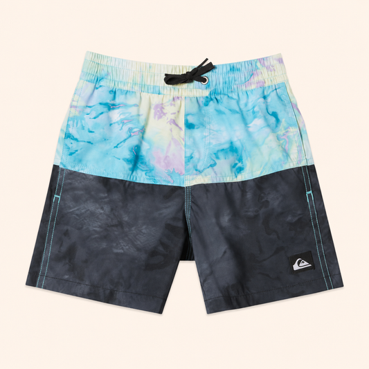 Short de bain bicolore Quiksilver « Butt Logo » – Effet Tie-Dye
