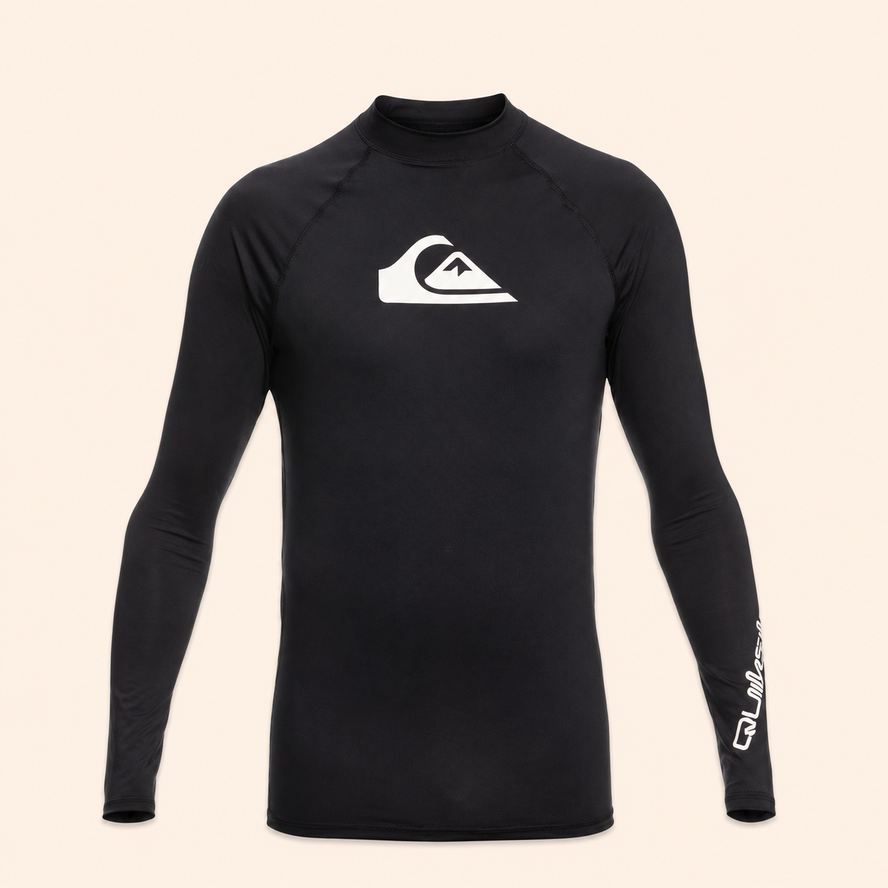 Top Lycra de surf anti-UV Quiksilver « All Time » – Manches longues – Noir