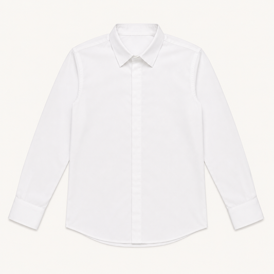 Chemise blanche classique à manches longues