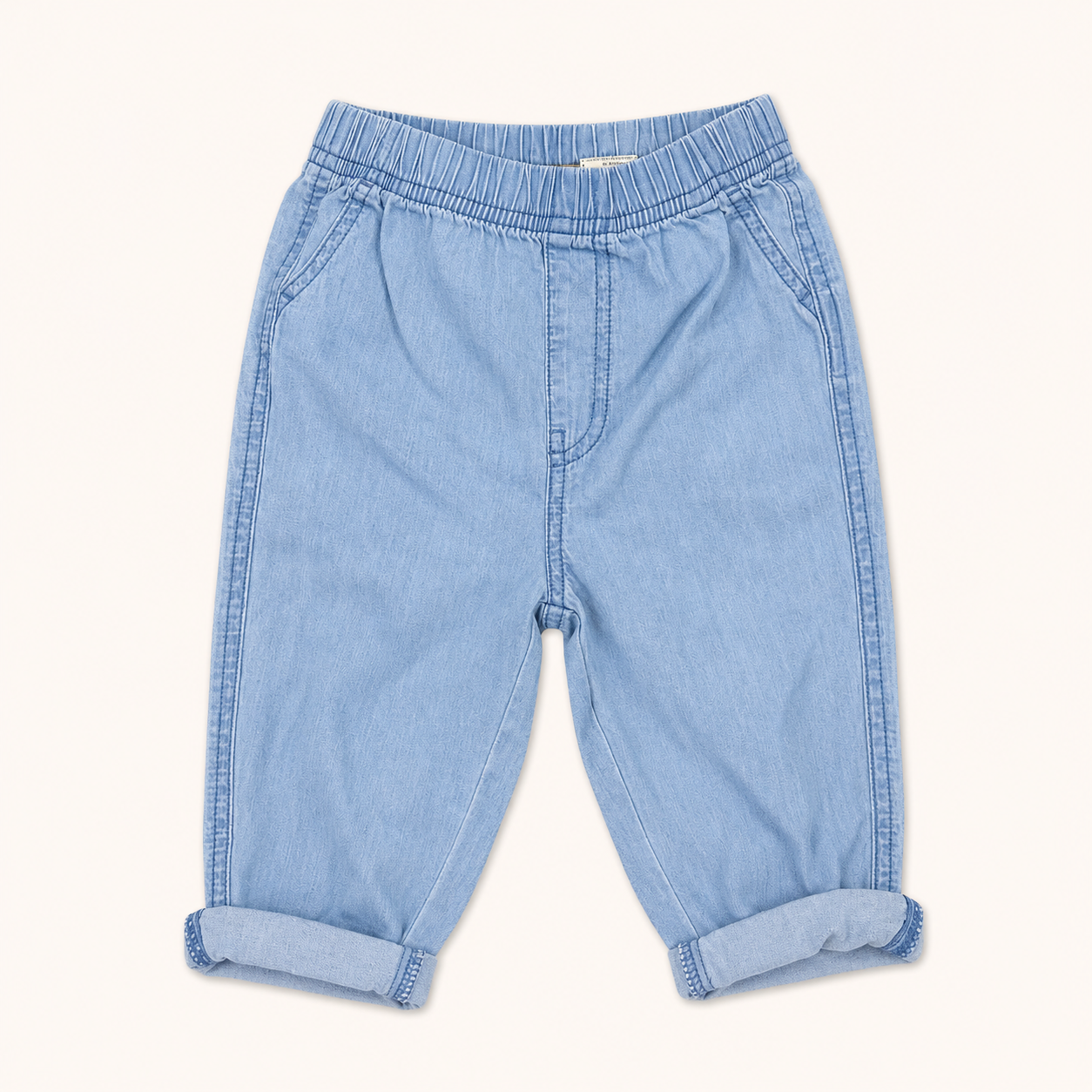 Ensemble 2 pièces bébé : T-shirt jaune à pois et Pantalon en jean – Lupilu
