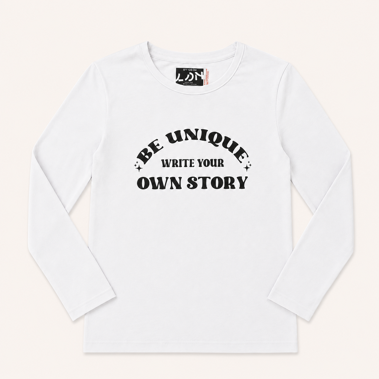 T-shirt Manches Longues Enfant Blanc – Imprimé