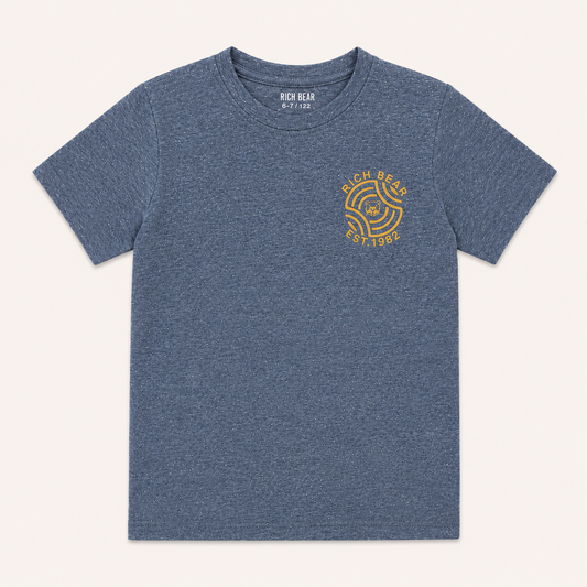 T-shirt Rich Bear Bleu Chiné Enfant