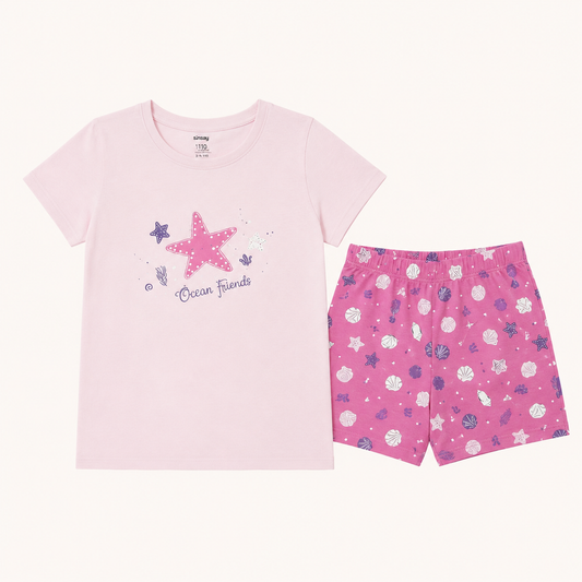 Pyjama rose t-shirt + short