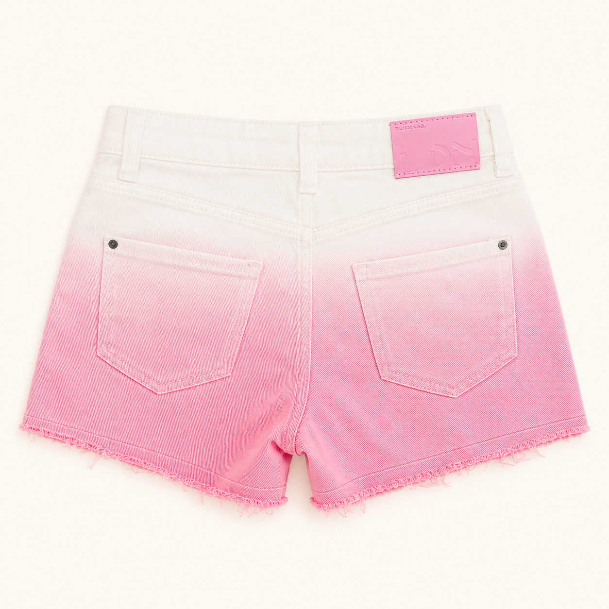 Short en jean dégradé rose et blanc - Losan