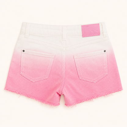Short en jean dégradé rose et blanc - Losan