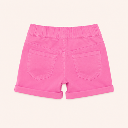 Short en coton stretch rose - Fille 2-3 ans