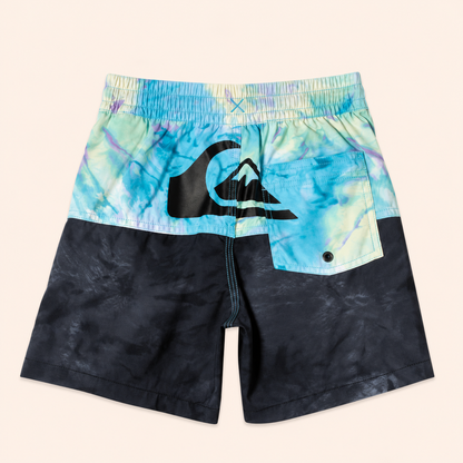 Short de bain bicolore Quiksilver « Butt Logo » – Effet Tie-Dye