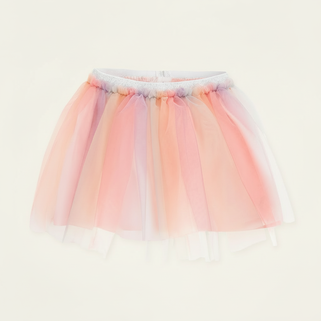Jupe tutu en tulle arc-en-ciel pastel bébé fille