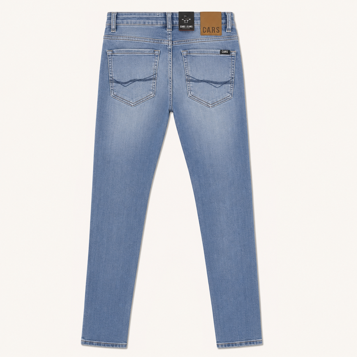 Jean Slim Bleu Clair Délavé et Détruit - Cars Jeans (W27/L32)